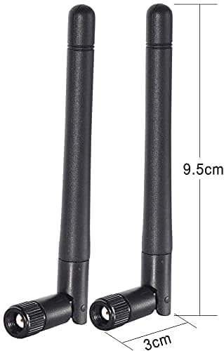 Bingfu Dual Band WiFi Antenna 2.4GHz 5GHz 5.8GHz 3dBi MIMO RP-SMA Male (2-Pack) + 2 x 12 inch Cable for WiFi Router Wireless Mini PCI Express PCIE Network Card Adapter - Image 4