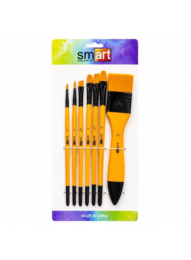 Smart Large Brush Set 7 Piece Different Shapes with Wide Brush - Image 3