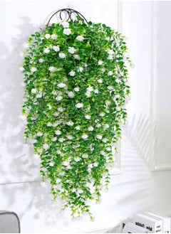Mordely 2PCS Artificial Hanging Flowers, UV-Resistant Artificial Hanging Plants Flowers Bouquet Outdoor Indoor Fake Hanging Plant Artificial Flowers for Home Garden Wedding Decor  - Image 4