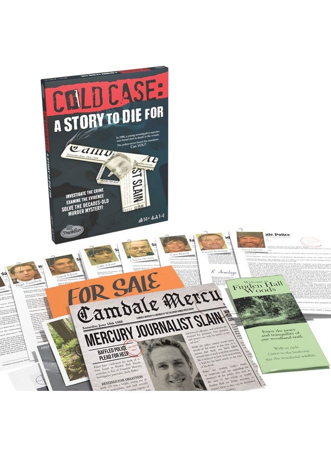 ThinkFun Cold Case: A Story to Die for - Interactive Murder Mystery Game | Engaging Storyline | Brain-Teasing Puzzles | Ideal for Teens and Adults | Perfect for Group Play - Image 1