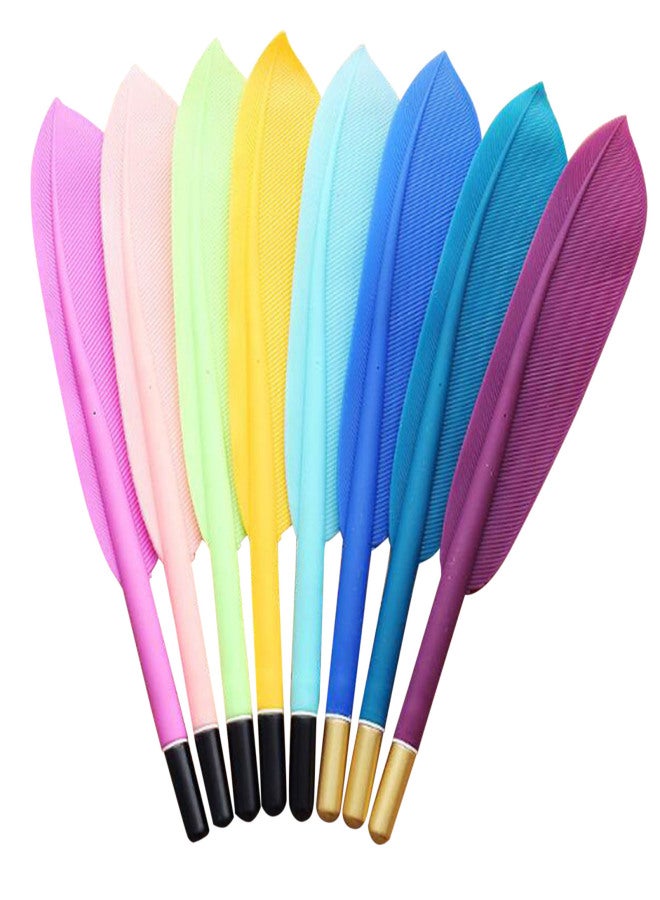 Gel Ink Pen Feather Pattern Colored Fine Point 0.5mm 0.02'' Smooth Writing for Students Kids Working Person - Image 1
