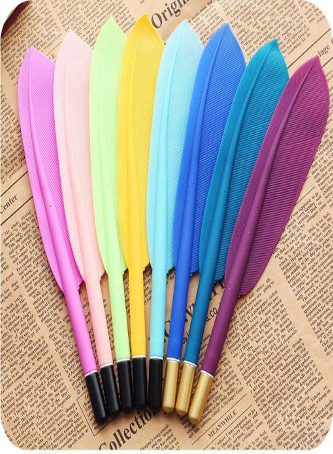 Gel Ink Pen Feather Pattern Colored Fine Point 0.5mm 0.02'' Smooth Writing for Students Kids Working Person - Image 2
