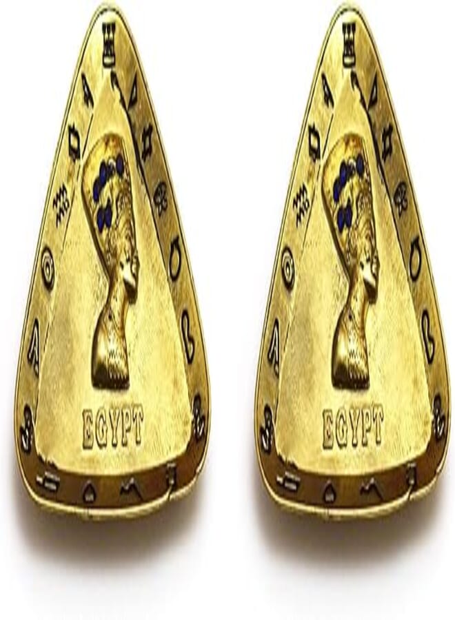 immatgar Pharaonic egyptian Pharaonic nefertiti triangle Figures Fridge Magnets Souvenir gifts from Egypt (2, Golden)