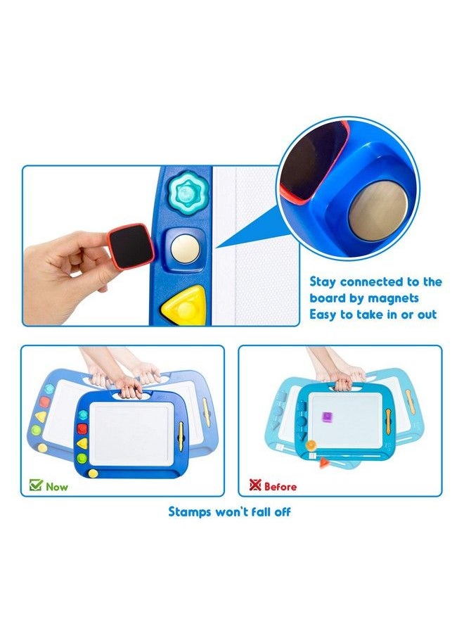 SGILE - Magnetic Drawing Board Toy For Kids Large Doodle Board Writing Painting Sketch Pad Blue - Image 1