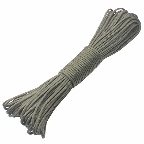 GeGeDa Paracord 9 Core 550 Parachute Cord Camping Rope 100FT (Army Green, 100feet) - Image 1