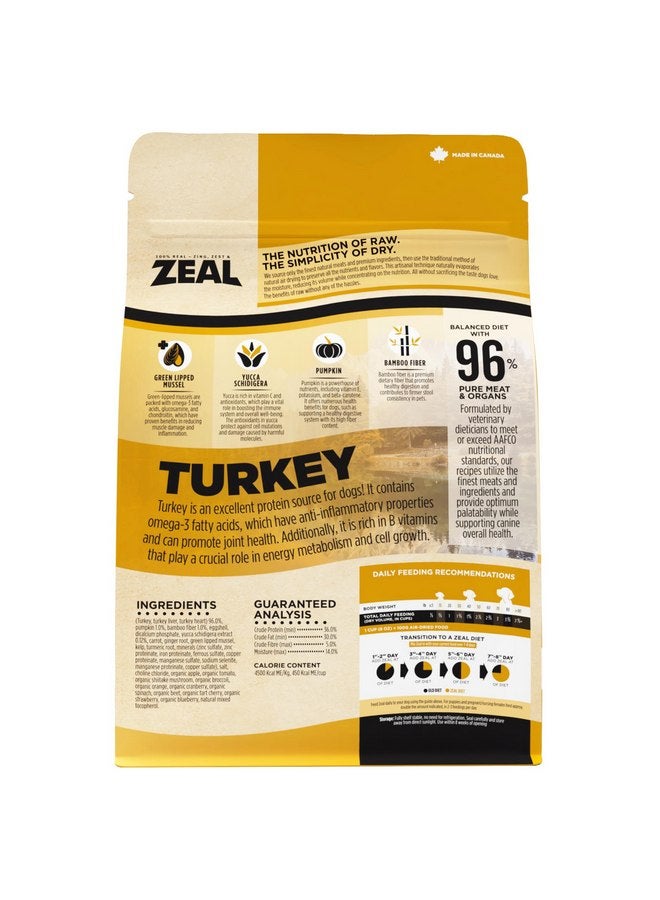 zeal ZEAL Canada Air-Dried Turkey Recipe for Dogs - High Protein, Natural Superfoods, Nutrient Rich, No Fillers, Grain Free, Complete & Balanced (Turkey, 2.2 lb) - Image 2