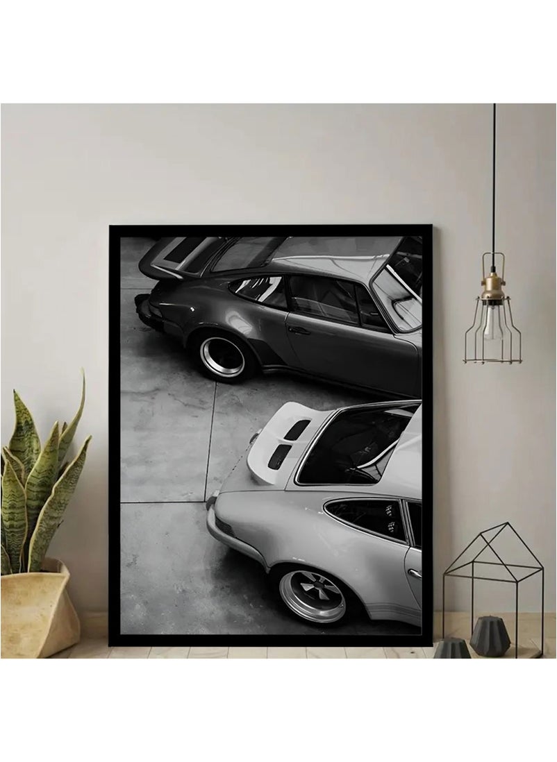 Spoil Your Wall Two Cars Design Wall Poster with Black Frame, Wall Arts Home Décor Photo Frames, 40x55 cm by Spoil Your Wall  - Image 2