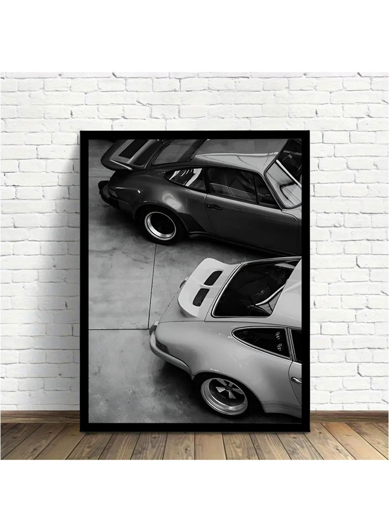 Spoil Your Wall Two Cars Design Wall Poster with Black Frame, Wall Arts Home Décor Photo Frames, 40x55 cm by Spoil Your Wall  - Image 3