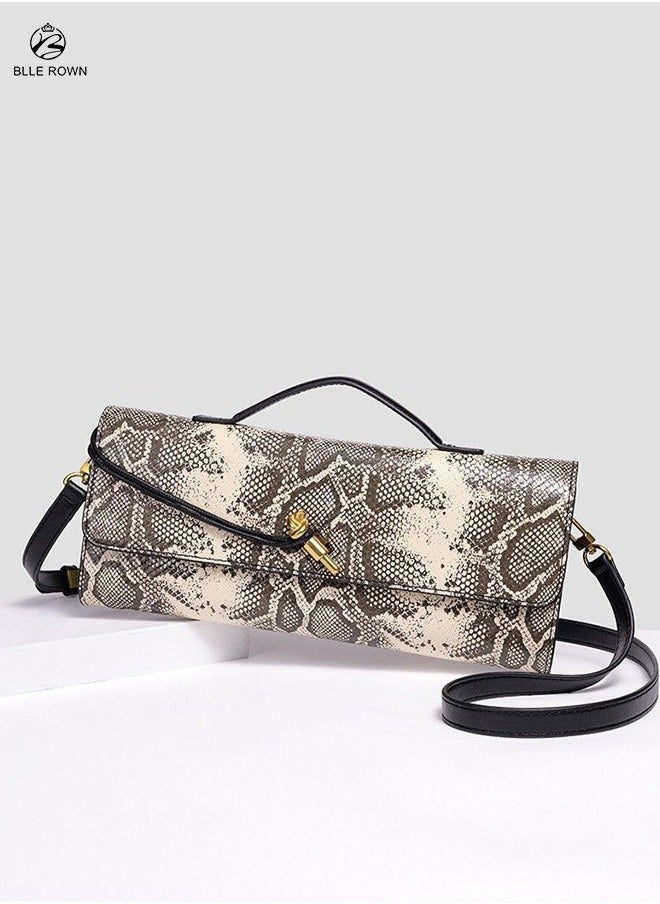 BLLE ROWN New Arrival Women's Luxury Handbags Elegant Snake Print Crossbody Bag For Ladies With Adjustable Strap,Stylish Shoulder Bags  - Image 4