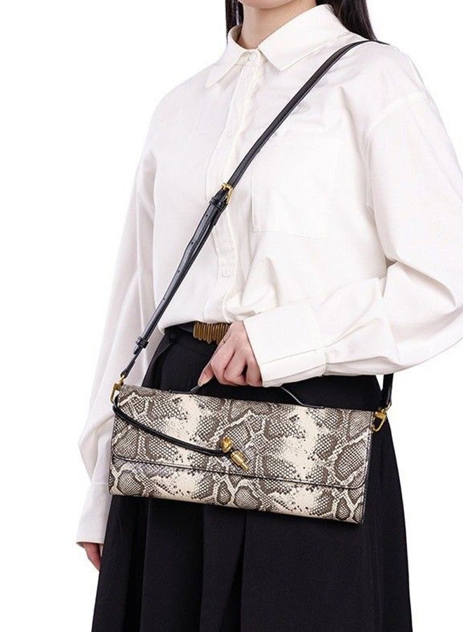 بليه روان حقائب يد نسائية فاخرة وصادرة حديثاً حقائب يد نسائية فاخرة بطبعة ثعبان أنيقة للسيدات بحزام قابل للتعديل، حقائب كتف أنيقة - Image 5