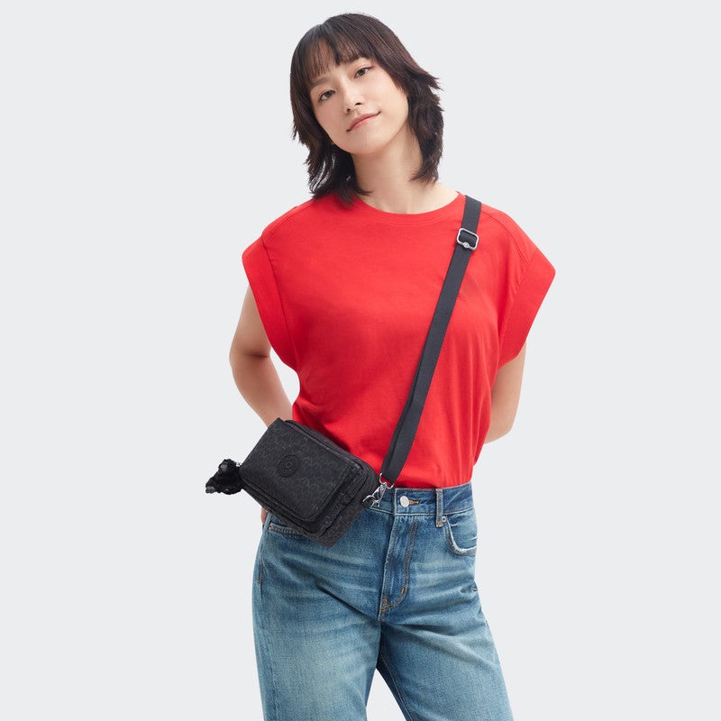 kipling Abanu Mini Crossbody Bag with Adjustable Shoulder Strap Signature Emb - Image 4