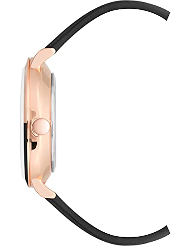 Nine West Dress Watch (Model: NW/2346RGBK), Black/Rose Gold - Image 3