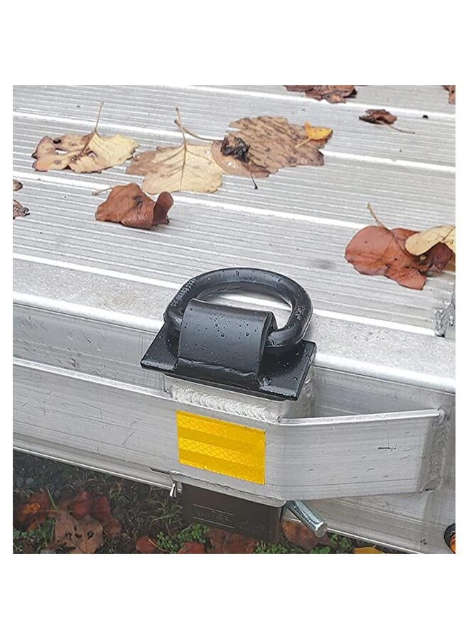 (4 Pack Heavy Duty Adjustable Trailer Stake Pocket D Ring w/ 1/2" Hitch Pin, Load Limit 5400 lbs & 4 Holes for Adjustment | Stake Pocket D-Ring Tie Downs Utility for Flatbed Trucks - Image 3