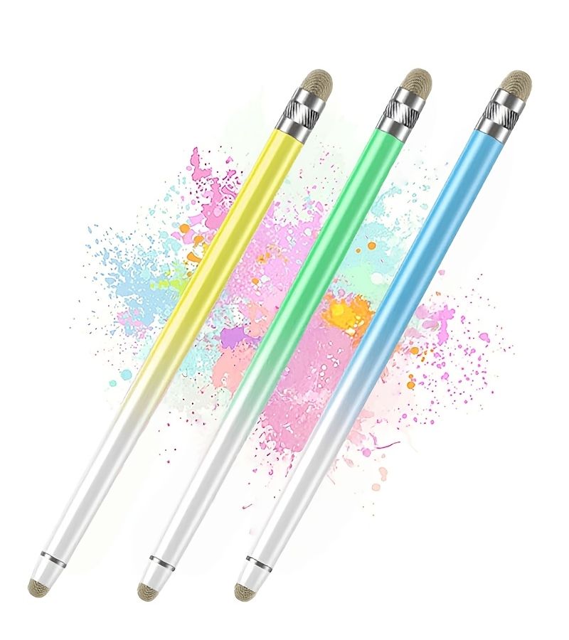 Yellow 3 Pack Touch Pens For Touch Screens Compatible Iphone Ipad Android Tablets - Image 5