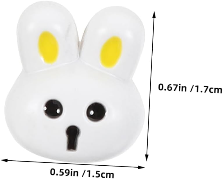 Angoily 10pcs Rabbit Shaped Resin Buttons for Boys and Girls Clothing Decorative Sewing Buttons for Coats Shirts and Crafts Cute Bunny Design for DIY Projects - Image 2