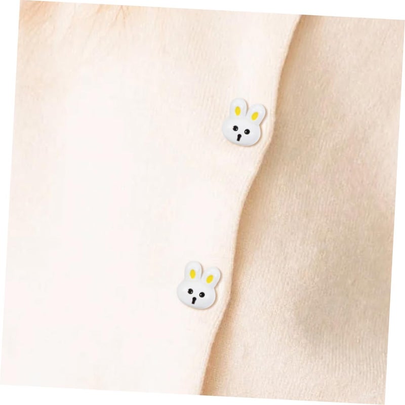 Angoily 10pcs Rabbit Shaped Resin Buttons for Boys and Girls Clothing Decorative Sewing Buttons for Coats Shirts and Crafts Cute Bunny Design for DIY Projects - Image 4