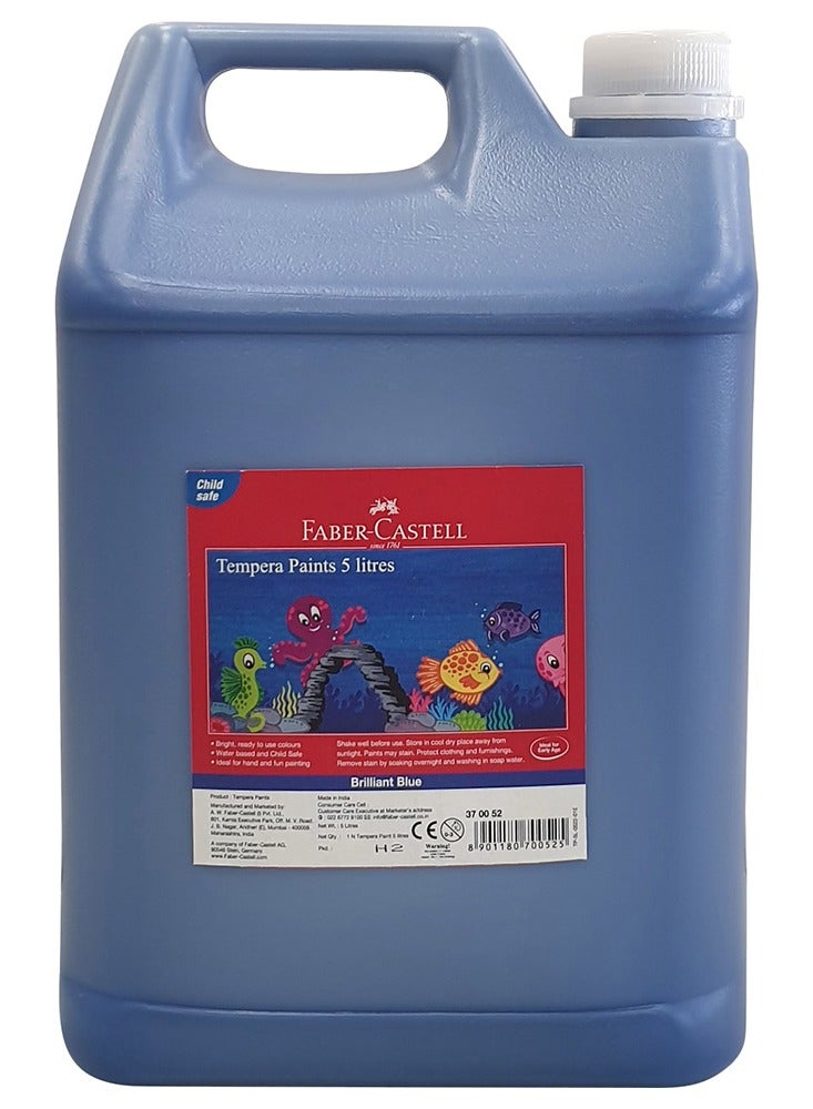 Ready-Mix Tempera Paint 5 Litres Content Brilliant Blue