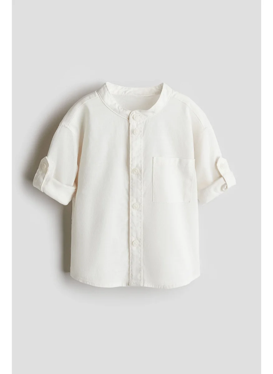 اتش اند ام Cotton Grandad Shirt