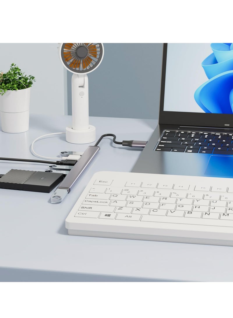 Ultra Slim 7-Port USB 3.0 Hub Expander for MacBook, Laptop, PC, iMac & Surface Pro - Portable Aluminium Data Hub for Fast Connectivity - Image 4