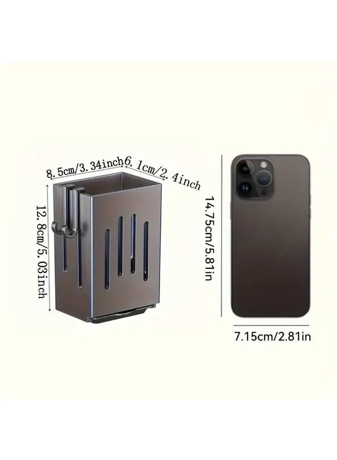 1 Pack Multifunctional Rv Kitchen Organizer With Black Drain Pan And 2 Hooks Wall Mounted Or Freestanding Utensil Holder For Compact Camping And Outdoor Cooking Space Saving Design Easy Installation Kitchen Accessories - Image 5