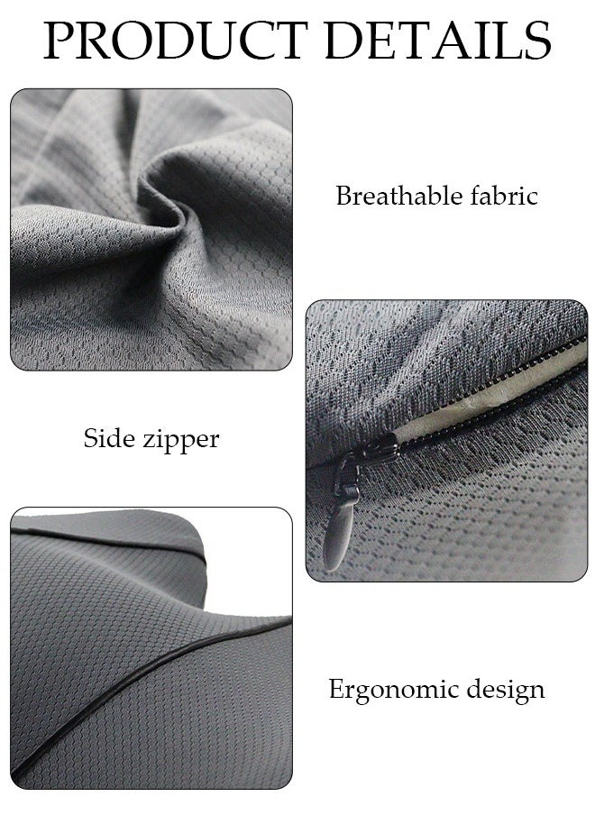 DUNISO - Lumbar Support Pillow for Office Car Back Support Pillow with Memory Foam Pad Back Cushion for Back Pain Relief Improve Posture Cushion - Image 1