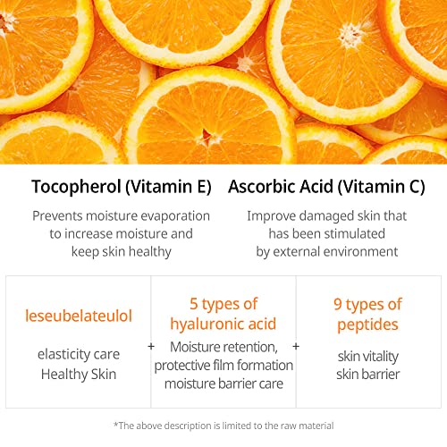JMsolution Glory Aqua Tocopherol Vitamin C Facial Mask -Hyaluronic acids-Vitamine C, E -Moisture Hydrating elasticity care skin vitality for all skin type- Korean Skin care - Image 5