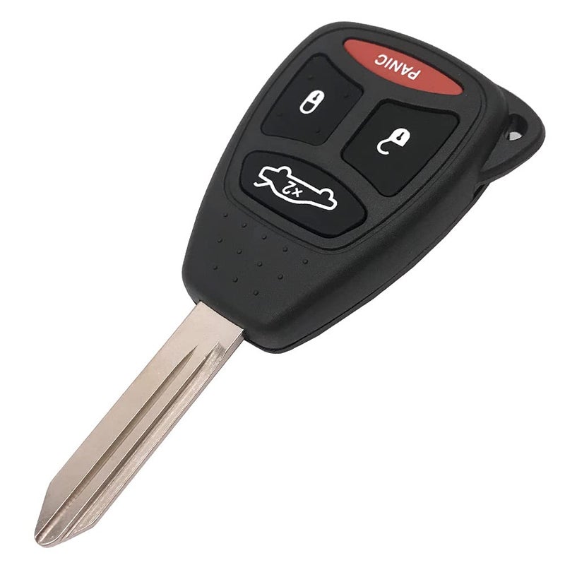 4 Buttons Replacement Key Fob Cover Case fit for Dodge Charger Durango Jeep Commander Grand Cherokee Chrysler 300 Aspen Keyless Entry Key Fob Shell