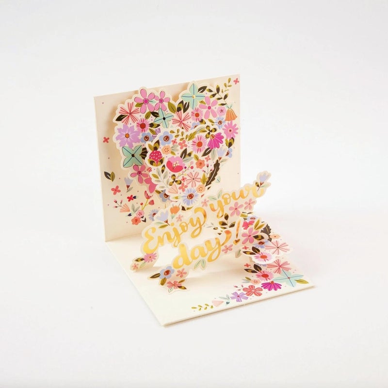 3D Pop-Up Card - Stunning floral and butterfly design greeting card with 'For You' message, perfect handmade paper craft gift for birthdays, anniversaries, or special occasions to show love. (model 8) - Image 3