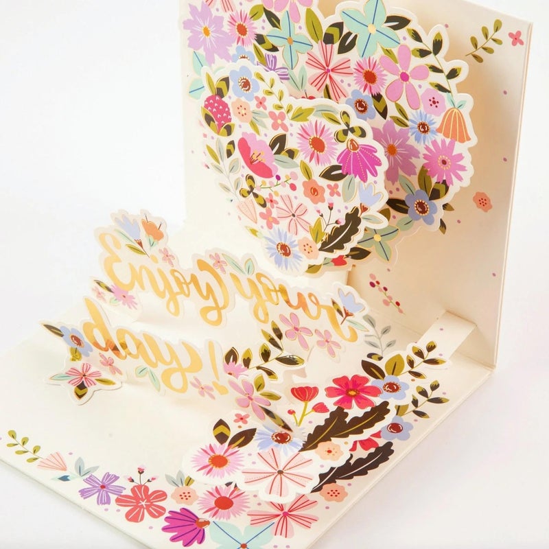 3D Pop-Up Card - Stunning floral and butterfly design greeting card with 'For You' message, perfect handmade paper craft gift for birthdays, anniversaries, or special occasions to show love. (model 8) - Image 2