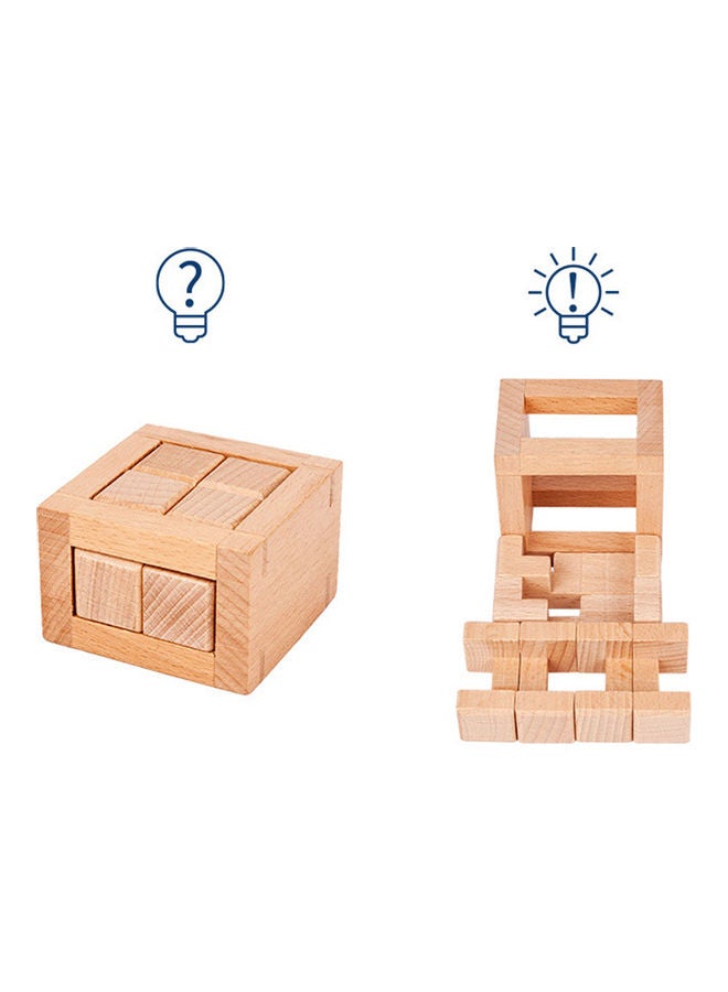 Wooden Kongming Luban Lock Brain Teaser - Image 4