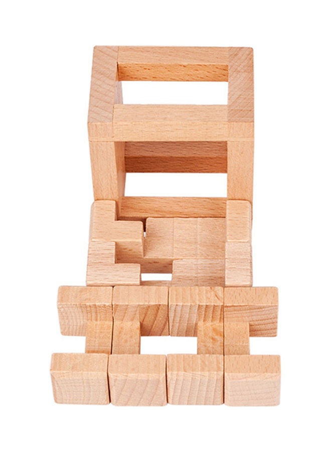 Wooden Kongming Luban Lock Brain Teaser - Image 3