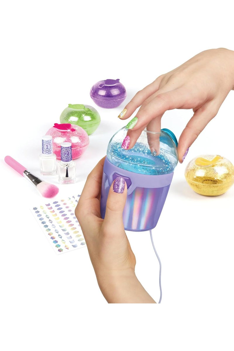 Make It Real Party Nails Glitter Nail Studio - DIY Kit, Decorate 500 Nails, 5 Mess-Free Glitter Pod - Image 4