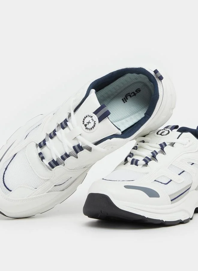 Styli Panelled Lace Up Chunky Sneakers