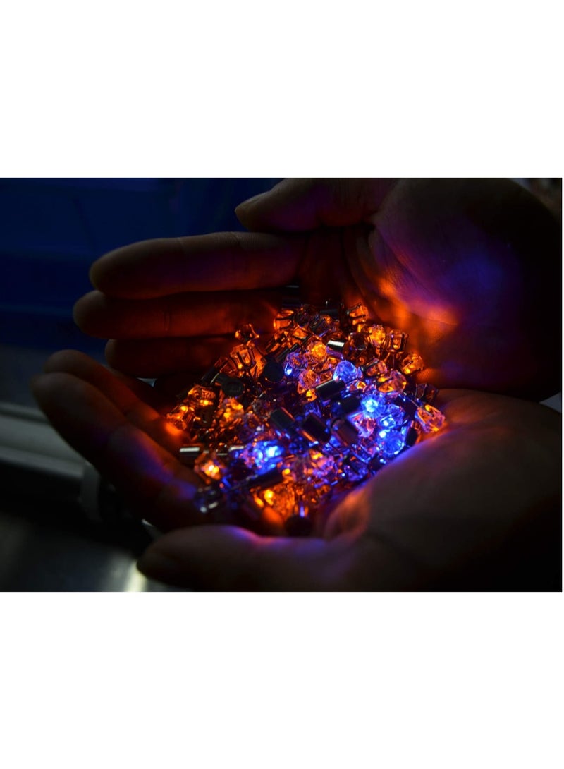 "أقراط سباركل آند شاين LED (متألقة ومشرقة) – ترصيع مضيء متغير الألوان للرجال والنساء والمراهقين – مثالية للحفلات وحفلات الريف والنوادي الليلية (زوج من 2 – لون أحمر)" - Image 2