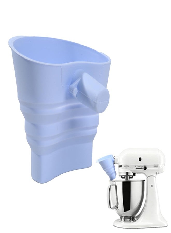 JFGLORIX Silicone Flour Funnel for KitchenAid Mixer, Foldable & Dishwasher Safe Baking Attachment, Mess-Free Pouring Chute for Flour, Sugar, Eggs - Fits All KitchenAid Tilt-Head Models - Image 1