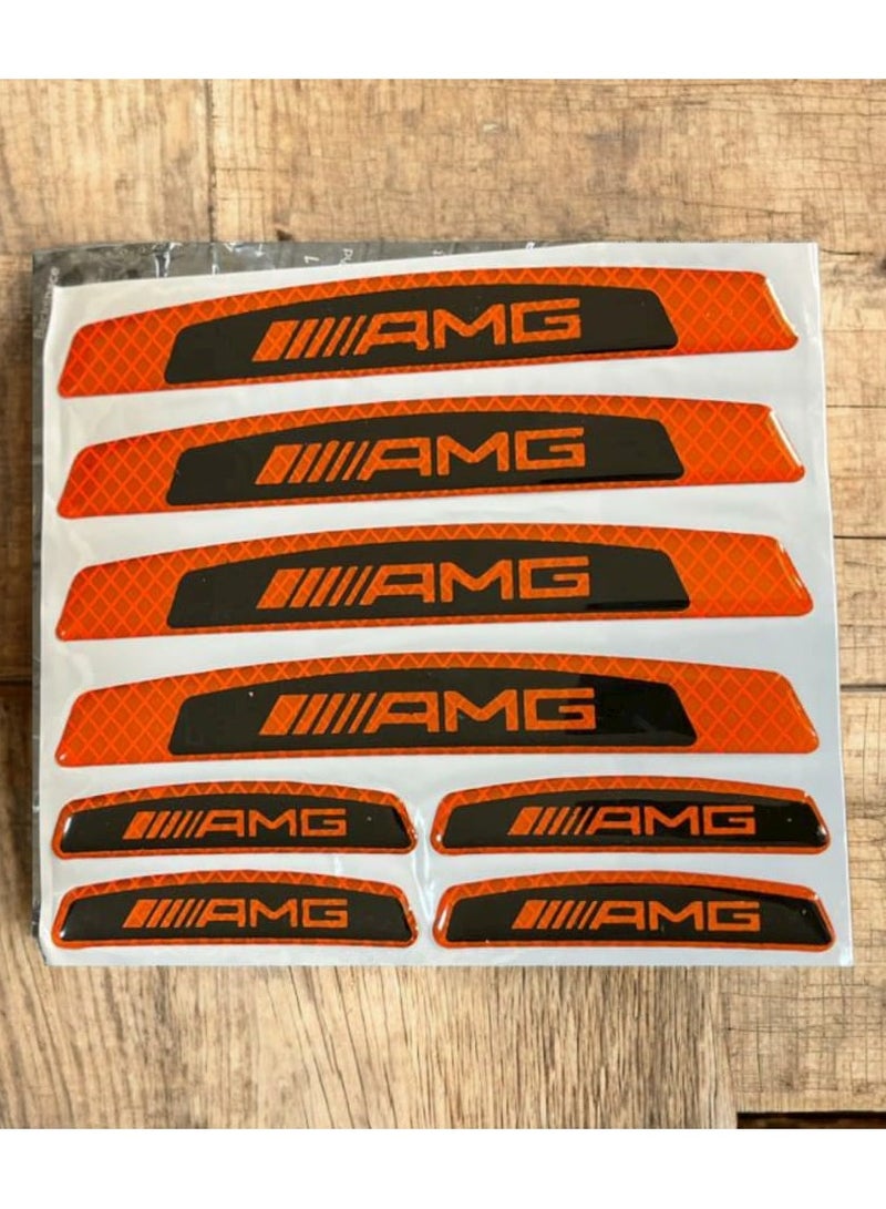AMG 8-piece phosphorous car reflector, door and fender