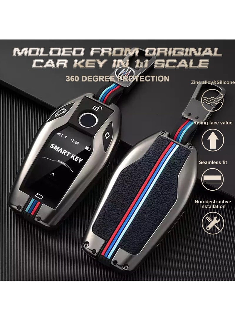 SYOSI Case for BMW Display Key, Durable Zinc Alloy Smart Key Fob Cover, Fits BMW Models, Protective Shell - Image 4