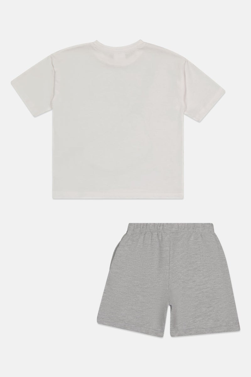 Lily & Jack Kids Boy 2 Pieces Graphic Print T-Shirt And Shorts Set, Multicolor - Image 2