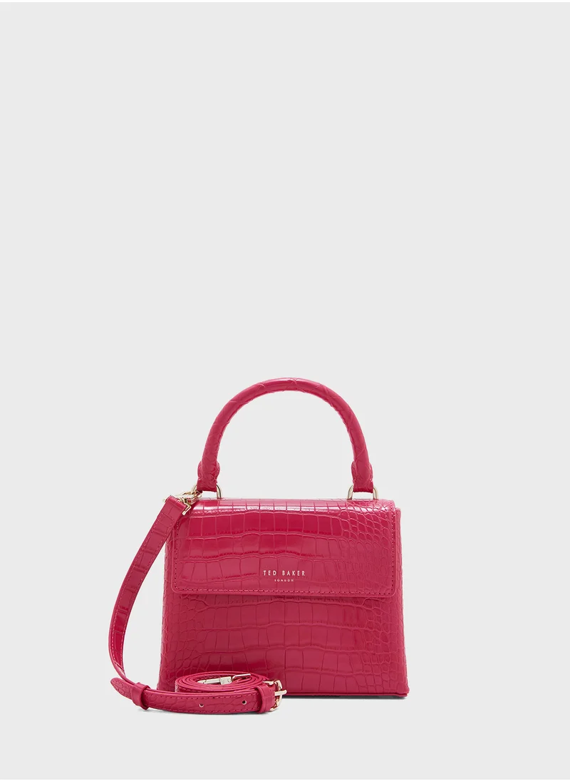 تيد بيكر Aynaya Imitation Croc Top Handle Satchels