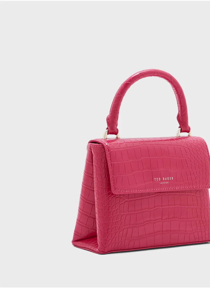 Ted Baker Aynaya Imitation Croc Top Handle Satchels