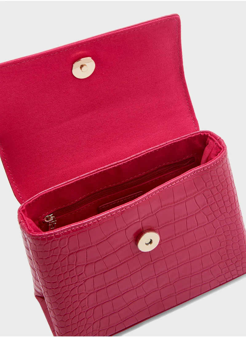 Ted Baker Aynaya Imitation Croc Top Handle Satchels