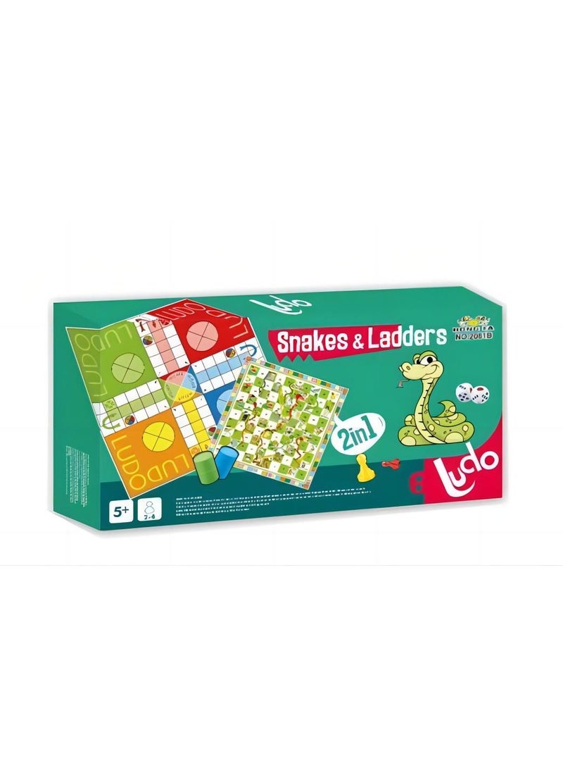 LUDO 2 In1 Snake Ladder Chess Flying Chess Arabic Game Multi player Chess Puzzle Parent-Child Toy - Image 1