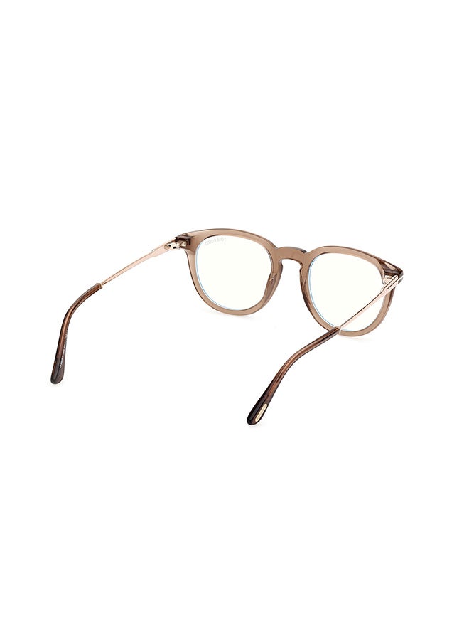 TOM FORD Men's Round Eyeglass Frames Shiny Light Brown TOMFORD FT5905-B04549 49 mm - Image 5