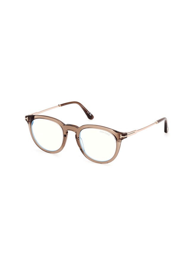TOM FORD Men's Round Eyeglass Frames Shiny Light Brown TOMFORD FT5905-B04549 49 mm - Image 1