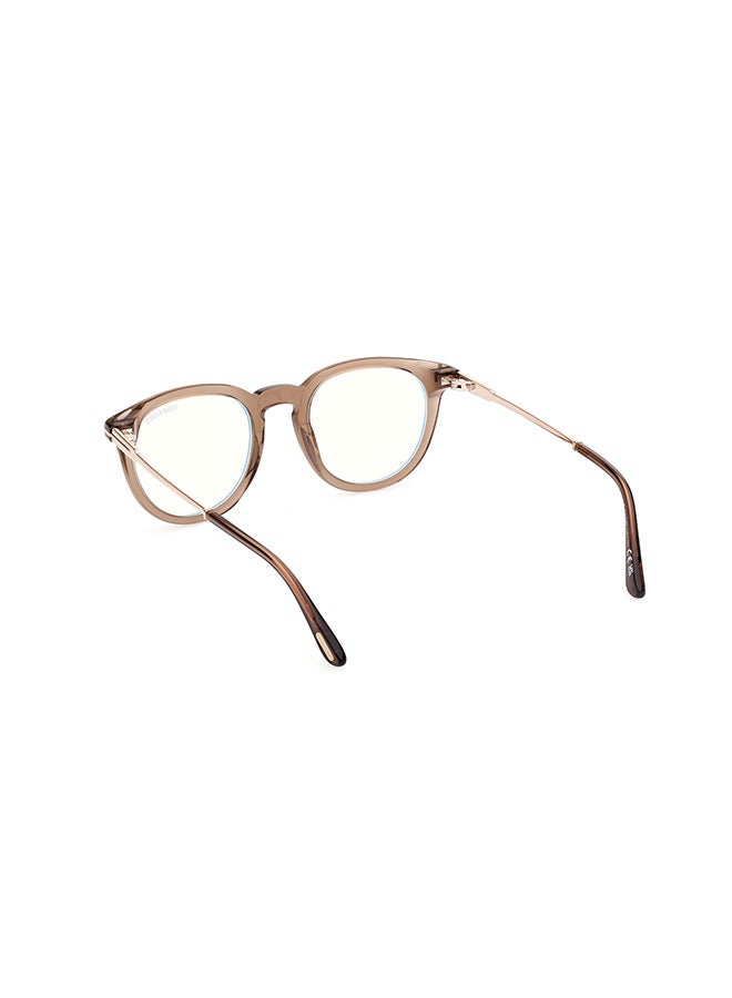 TOM FORD Men's Round Eyeglass Frames Shiny Light Brown TOMFORD FT5905-B04549 49 mm - Image 3