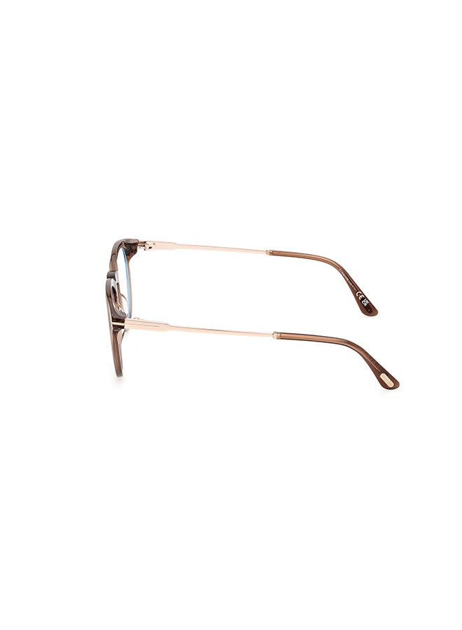TOM FORD Men's Round Eyeglass Frames Shiny Light Brown TOMFORD FT5905-B04549 49 mm - Image 2