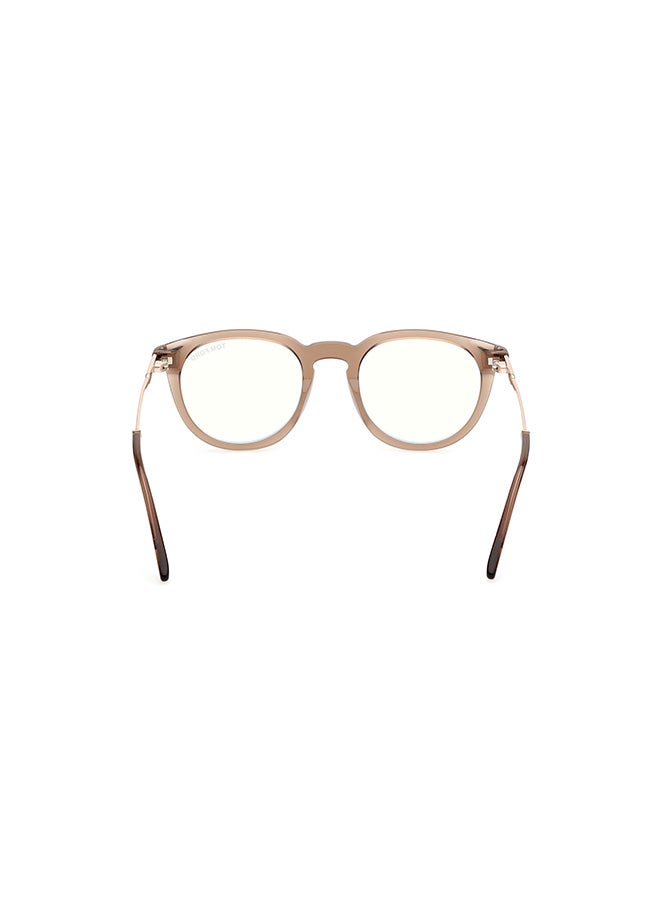TOM FORD Men's Round Eyeglass Frames Shiny Light Brown TOMFORD FT5905-B04549 49 mm - Image 4