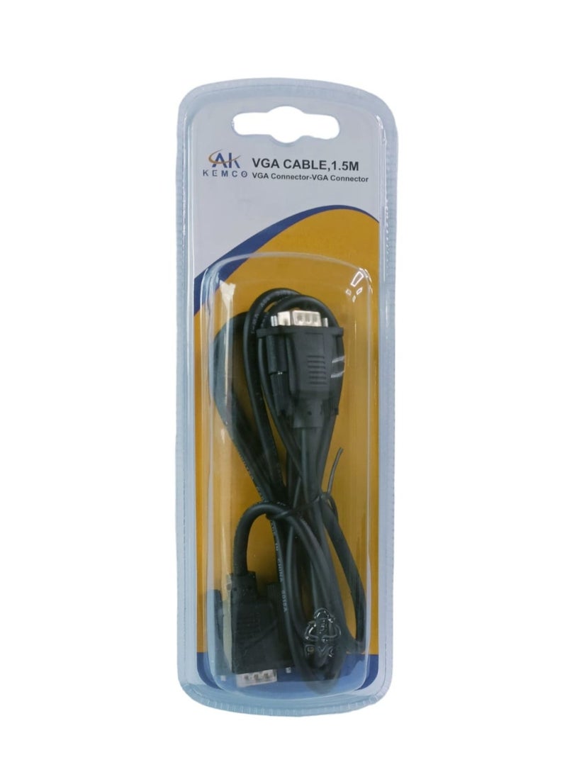 AK KEMCO - Kemco Vga to Vga Cable for Monitors Televisions and Projectors - Image 1