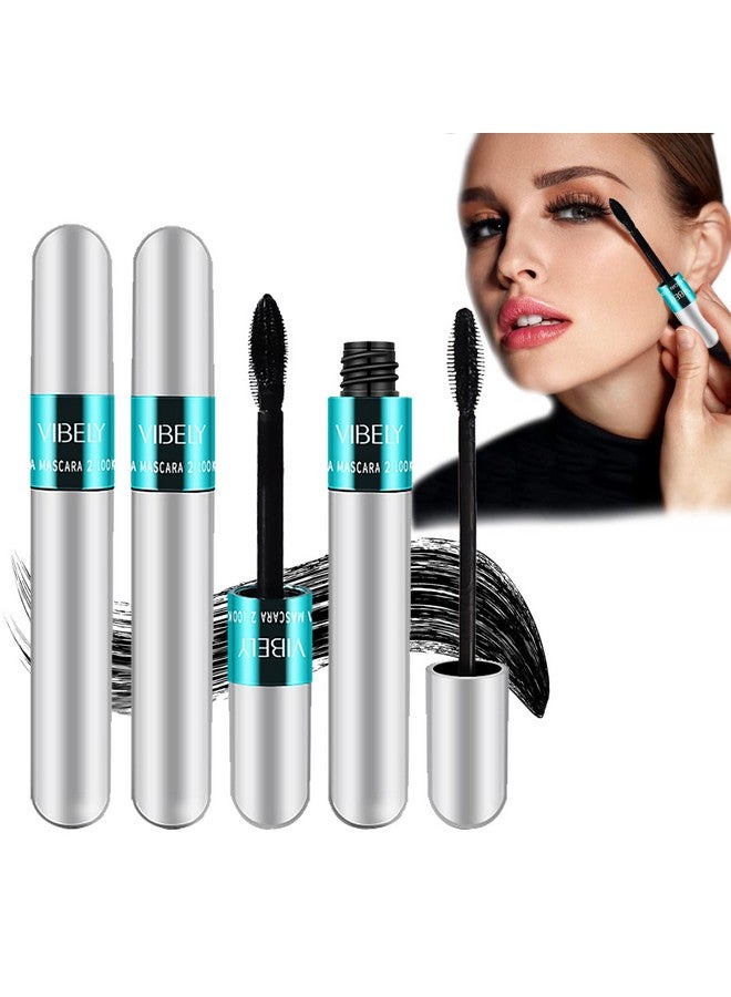 dootdott Vibely Mascara 5x Longer Waterproof, 2 in 1 4D Silk Fiber Lash Mascara, Lash Cosmetics Vibely Mascara 5x Longer Washable, Long-lasting Black Mascara for Natural Lengthening and Thickening - Image 1