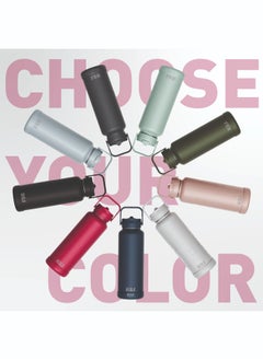 BEOLA 750ml Water Bottle 18/8 Stainless Steel 304 Double Wall Insulated Thermos Bottle with Straw Lid and wide mouth, 2 lids included, Hot Cold Liquids Sports Bottle, 24oz (Raspberry)  - Image 5